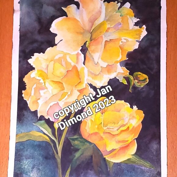 Watercolor Painting, Original, Signed, One-of-a-Kind Art - Not a Print - Picture 1 of 5